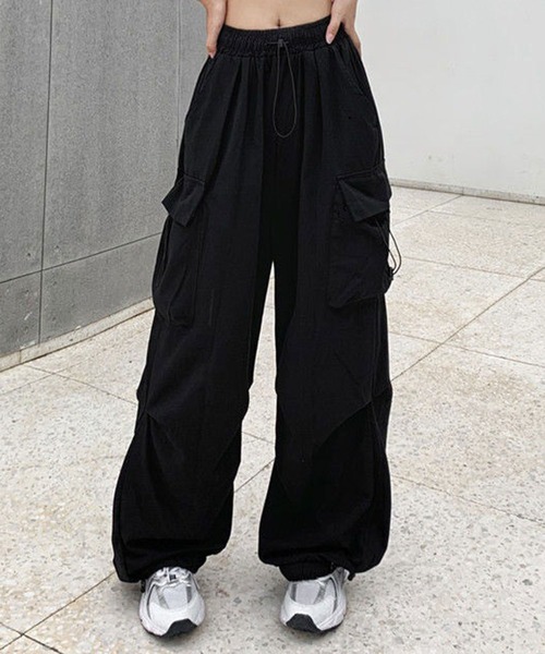 SHEPP(シープ)の「ワイド カーゴパンツ(カーゴパンツ・メンズ・ブラック/グレー・S/M/L)」の8枚目の写真