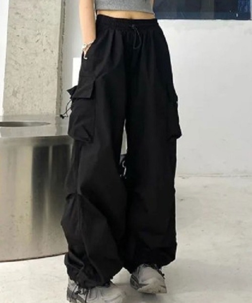 SHEPP(シープ)の「ワイド カーゴパンツ(カーゴパンツ・メンズ・ブラック/グレー・S/M/L)」の9枚目の写真