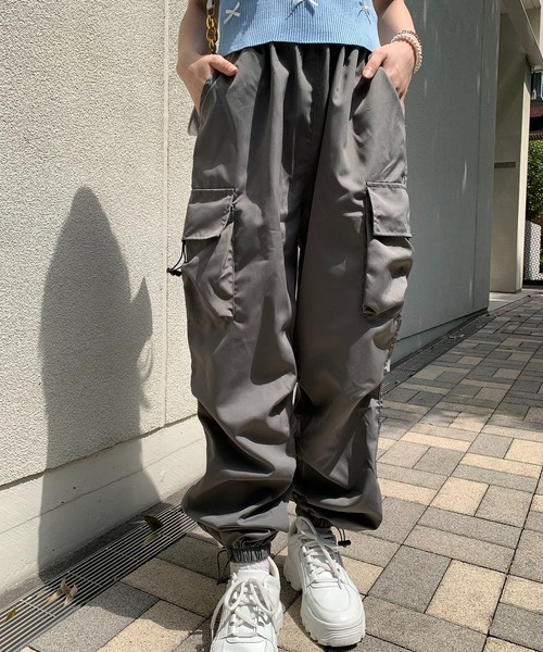SHEPP(シープ)の「ワイド カーゴパンツ(カーゴパンツ・メンズ・ブラック/グレー・S/M/L)」の14枚目の写真
