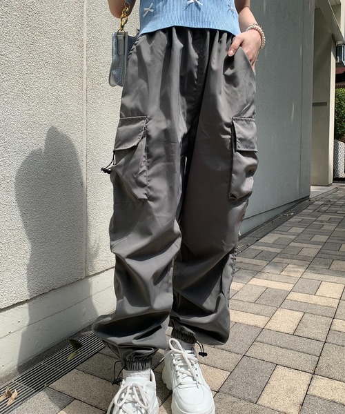 SHEPP(シープ)の「ワイド カーゴパンツ(カーゴパンツ・メンズ・ブラック/グレー・S/M/L)」の11枚目の写真