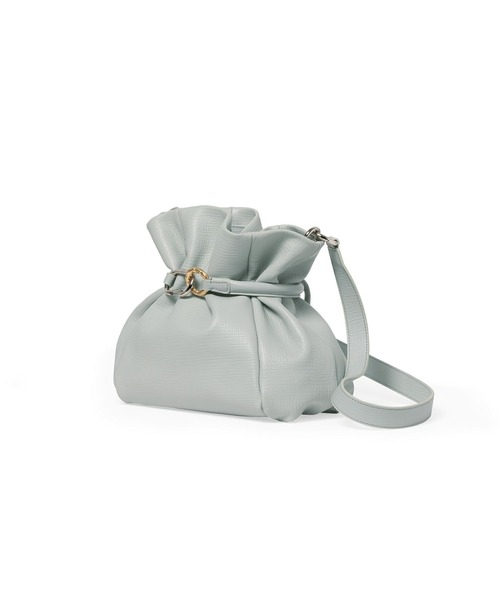 Epoi（エポイ）の「Tuck タック 2way ミドル ショルダー バッグ（ショルダーバッグ・レディース・ブラック/ライトグレー/ホワイト・FREE）」の10枚目の写真