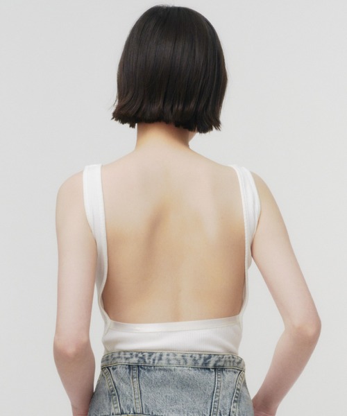 THINGS THAT MATTER（シングス ザット マター）の「ONENESS LOGO TANK TOP BODY SUIT / ワンネスロゴタンクトップボディスーツ（タンクトップ・レディース・ブラック/オフホワイト/ライトグレー・1/2）」の17枚目の写真