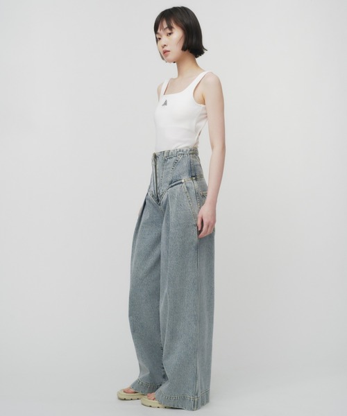 THINGS THAT MATTER（シングス ザット マター）の「ONENESS LOGO TANK TOP BODY SUIT / ワンネスロゴタンクトップボディスーツ（タンクトップ・レディース・ブラック/オフホワイト/ライトグレー・1/2）」の20枚目の写真