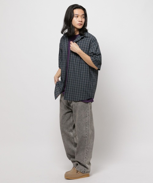 niko and...（ニコアンド）の「リネンブレンドボックスシャツ（シャツ/ブラウス・メンズ・ネイビー/イエロー/オフホワイト/ベージュ/サックスブルー/ライトグレー・MEDIUM/LARGE）」の19枚目の写真