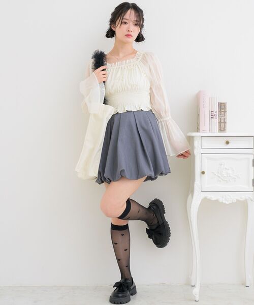 ems excite（エムズエキサイト）の「リボンパールBL（シャツ/ブラウス・レディース・ピンク/ブラック/ナチュラル・FREE）」の19枚目の写真