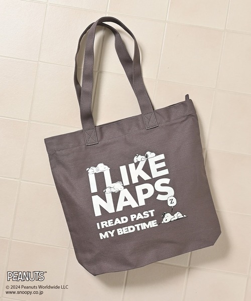 Honeys（ハニーズ）の「スヌーピー／トートバッグ（トートバッグ・レディース・ホワイト×ブラック/カーキ/キナリ/スミクロ/ホワイト系その他/ブラック系その他・FREE）」の5枚目の写真
