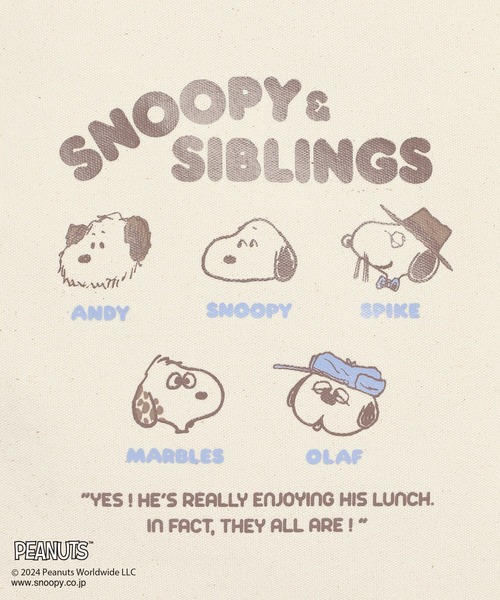 Honeys（ハニーズ）の「スヌーピー／トートバッグ（トートバッグ・レディース・ホワイト×ブラック/カーキ/キナリ/スミクロ/ホワイト系その他/ブラック系その他・FREE）」の21枚目の写真