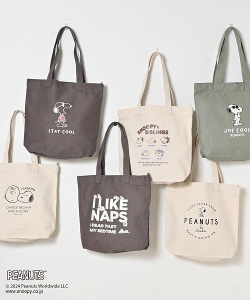 Honeys（ハニーズ）の「スヌーピー／トートバッグ（トートバッグ・レディース・ホワイト×ブラック/カーキ/キナリ/スミクロ/ホワイト系その他/ブラック系その他・FREE）」の11枚目の写真