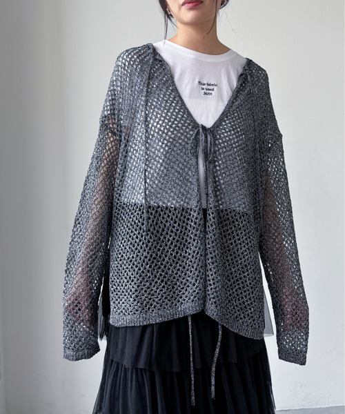 EPIMI E'PIMMY（エピミエピミー）の「ロゴ刺繍コンパクトTシャツ（Tシャツ/カットソー・レディース・オフホワイト/杢グレー/オートミール・MEDIUM）」の6枚目の写真