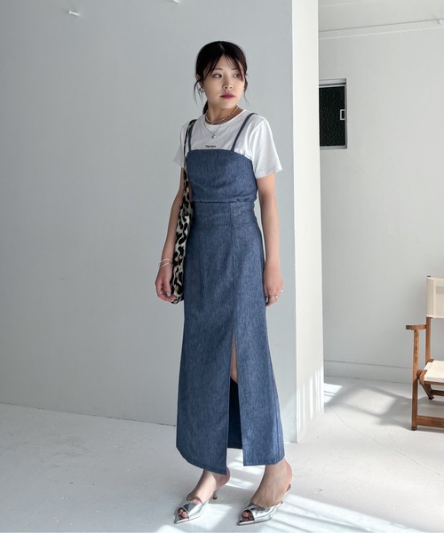 EPIMI E'PIMMY（エピミエピミー）の「ロゴ刺繍コンパクトTシャツ（Tシャツ/カットソー・レディース・オフホワイト/杢グレー/オートミール・MEDIUM）」の17枚目の写真