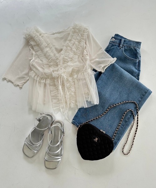 one after another NICE CLAUP（ワンアフターアナザーナイスクラップ）の「ストーム付きストラップサンダル（サンダル・レディース・ゴールド/シルバー・L/M/S）」の4枚目の写真