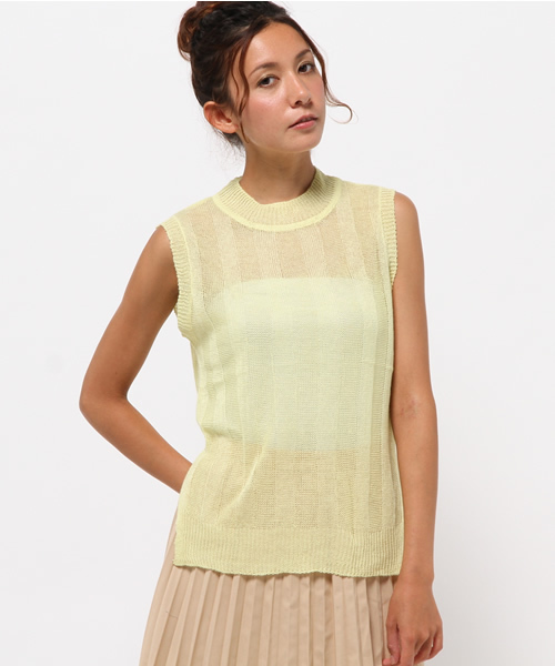 OUTLET（アウトレット）の「【goocy】透カシH/NKnitTT（ニット/セーター・レディース・レッド/ネイビー/イエロー/ホワイト・FREE）」の3枚目の写真
