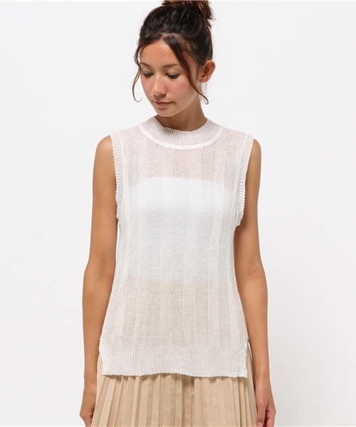 OUTLET（アウトレット）の「【goocy】透カシH/NKnitTT（ニット/セーター・レディース・レッド/ネイビー/イエロー/ホワイト・FREE）」の5枚目の写真