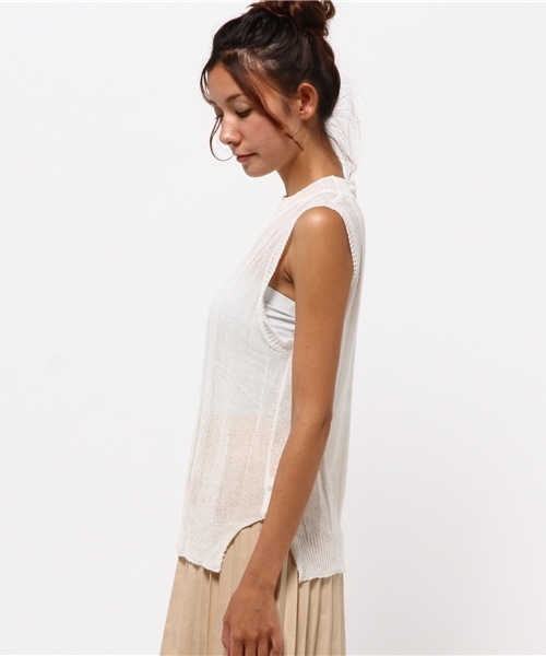OUTLET（アウトレット）の「【goocy】透カシH/NKnitTT（ニット/セーター・レディース・レッド/ネイビー/イエロー/ホワイト・FREE）」の6枚目の写真
