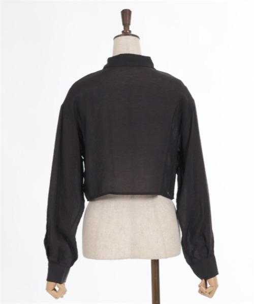 axes femme POETIQUE(アクシーズファムポエティック)の「チャイナボタンシアーシャツ(シャツ/ブラウス・レディース・キナリ/ブラック/サックスブルー・MEDIUM)」の18枚目の写真