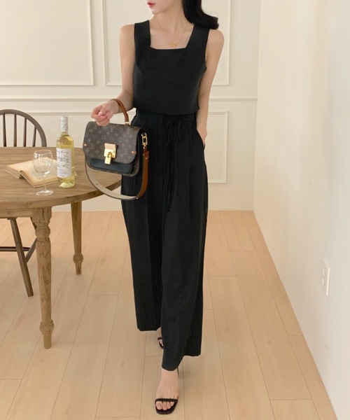 【セール】＜レディーズ商品＞スクエアネック＆パンツ / セットアップ（セットアップ）｜CREARE -LINO-（クレアーレリノ）