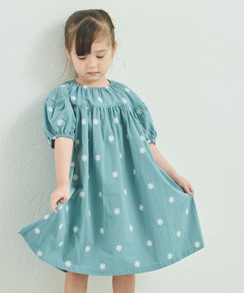 【新品・未使用】マヌーシュ MANOUSH♡ベアトップ花柄刺繍ワンピース 花柄刺繍ボリューム袖ワンピース（ワンピース）｜pairmanon