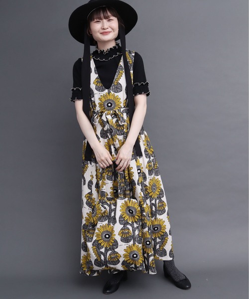 peu pres(プープレ)の「●ひまわりプリント ワンピース(ワンピース・レディース・ブラウン/イエロー・FREE)」の12枚目の写真