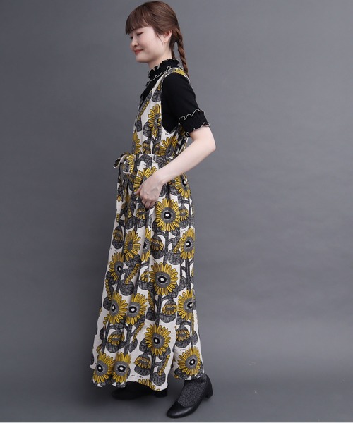 peu pres（プープレ）の「○ひまわりプリント ワンピース（ワンピース