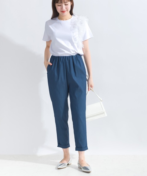 PICCIN(ピッチン)の「フリルショルダープルオーバー(Tシャツ/カットソー・レディース・ベージュ/ブラック/オフホワイト・M)」の11枚目の写真