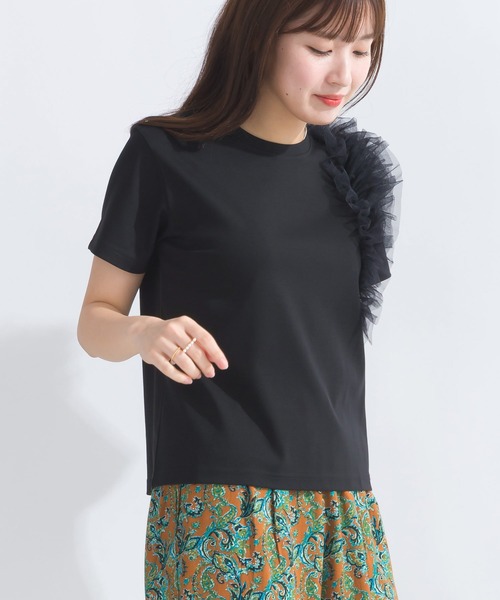 PICCIN(ピッチン)の「フリルショルダープルオーバー(Tシャツ/カットソー・レディース・ベージュ/ブラック/オフホワイト・M)」の16枚目の写真