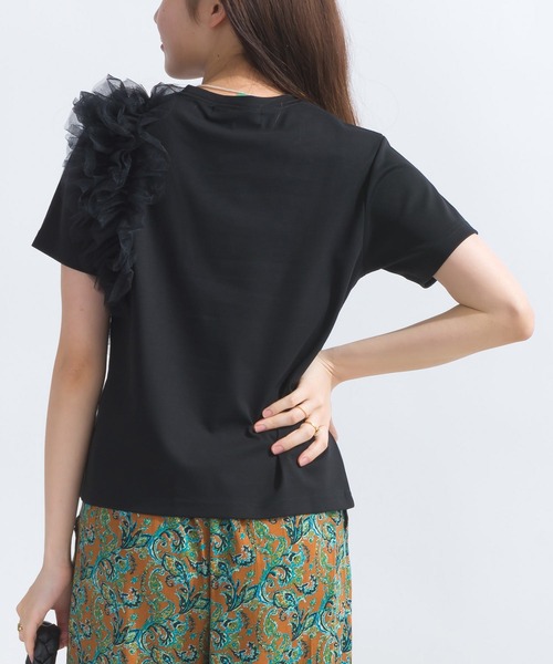 PICCIN(ピッチン)の「フリルショルダープルオーバー(Tシャツ/カットソー・レディース・ベージュ/ブラック/オフホワイト・M)」の15枚目の写真
