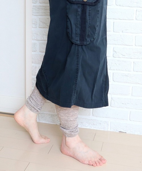 【Put on socks/プットオンソックス】'Sieve'シーヴ24 リネンレギンス（レギンス/スパッツ）｜Pappa Duduu（パッパドゥドゥ）