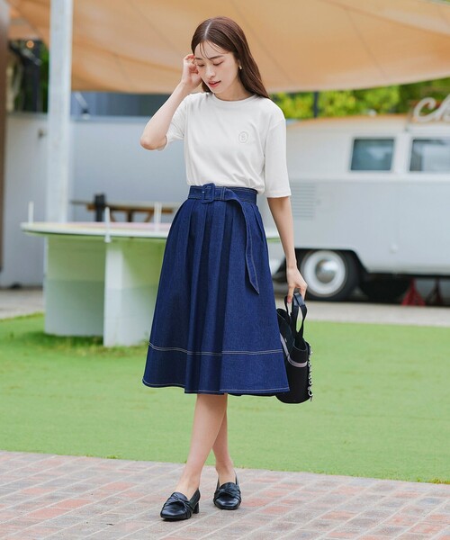 Tiaclasse(ティアクラッセ)の「刺繍ロゴカットソーTシャツ(Tシャツ/カットソー・レディース・ピンク/ブラック/アイボリー・FREE)」の21枚目の写真