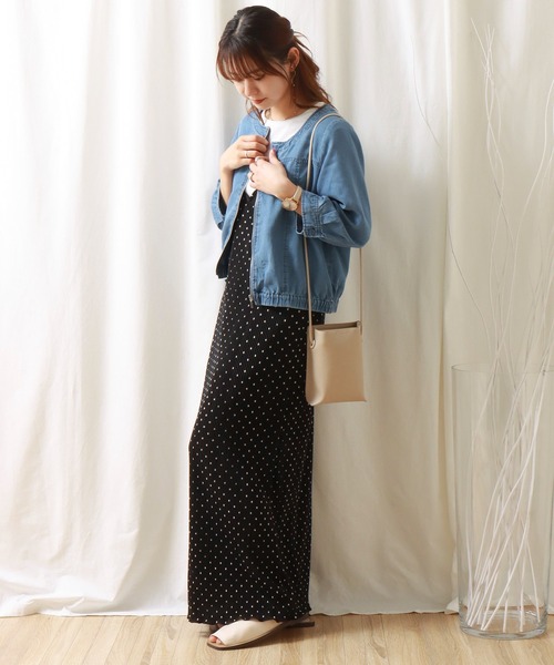 libelle more（リベル モア）の「再生繊維デニム　ラウンドネック　ブルゾン（ブルゾン・レディース・サックスブルー/ブルー/インディゴブルー・M/L）」の11枚目の写真