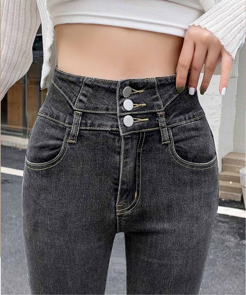 NANEA(ナネア)の「ハイウエスト ストレッチデニムスキニーパンツ(デニムパンツ・レディース・ネイビー/チャコールグレー/ブルー/ブラック・MEDIUM/LARGE/X-LARGE/SMALL)」の7枚目の写真