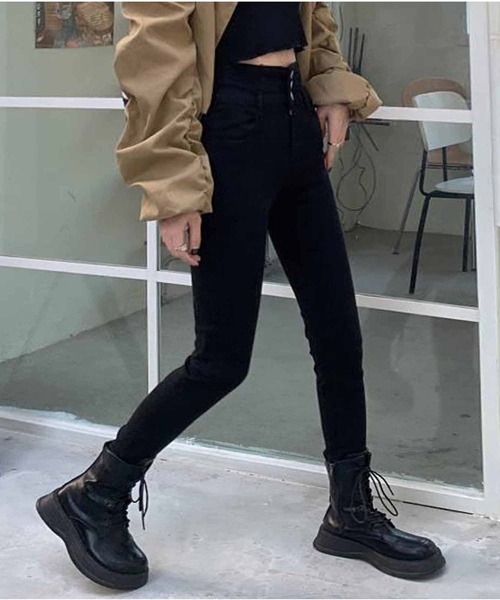 NANEA(ナネア)の「ハイウエスト ストレッチデニムスキニーパンツ(デニムパンツ・レディース・ネイビー/チャコールグレー/ブルー/ブラック・MEDIUM/LARGE/X-LARGE/SMALL)」の22枚目の写真