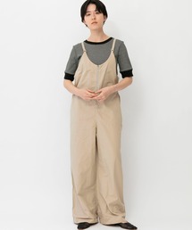 Johnbull | コットンリネンカルゼジップアップサロペット(つなぎ/オールインワン)