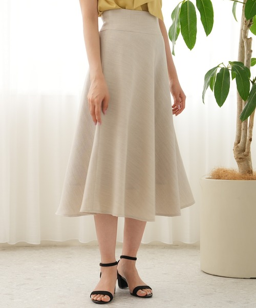 TRUDEA(トルディア)の「スラブウエストヨークサーキュラースカート(スカート・レディース・ブルー/ブラック/ベージュ・MEDIUM/LARGE/SMALL)」の4枚目の写真
