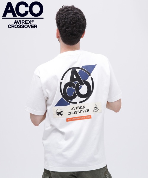 AVIREX（アヴィレックス）の「《CROSSOVER》PATCH T-SHIRT / クロスオーバー パッチ Tシャツ / AVIREX / アヴィレックス（Tシャツ/カットソー・メンズ・チャコール/ホワイト/レンガ/ブラック・MEDIUM/LARGE/X-LARGE/XX-LARGE）」の2枚目の写真