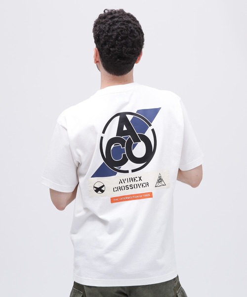 AVIREX（アヴィレックス）の「《CROSSOVER》PATCH T-SHIRT / クロスオーバー パッチ Tシャツ / AVIREX / アヴィレックス（Tシャツ/カットソー・メンズ・チャコール/ホワイト/レンガ/ブラック・MEDIUM/LARGE/X-LARGE/XX-LARGE）」の10枚目の写真