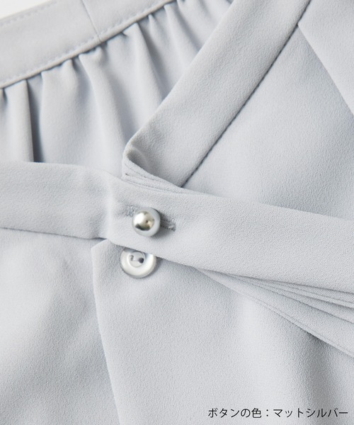 ROPE' PICNIC(ロペピクニック)の「【新色追加・2サイズ展開】メタルボタンリボンタイハーフスリーブブラウス(シャツ/ブラウス・レディース・ライトグリーン/チャコールグレー/ホワイト/サックスブルー/ホワイト系その他・38/36)」の17枚目の写真
