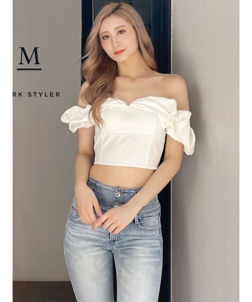 GYDA（ジェイダ）の「オフショルボリュームスリーブブラウス（シャツ/ブラウス・レディース・オフホワイト/ブラック・FREE）」の3枚目の写真