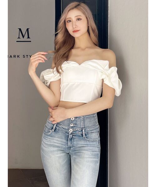 GYDA（ジェイダ）の「オフショルボリュームスリーブブラウス（シャツ/ブラウス・レディース・オフホワイト/ブラック・FREE）」の5枚目の写真