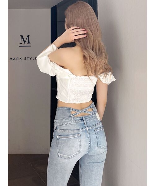 GYDA（ジェイダ）の「オフショルボリュームスリーブブラウス（シャツ/ブラウス・レディース・オフホワイト/ブラック・FREE）」の8枚目の写真