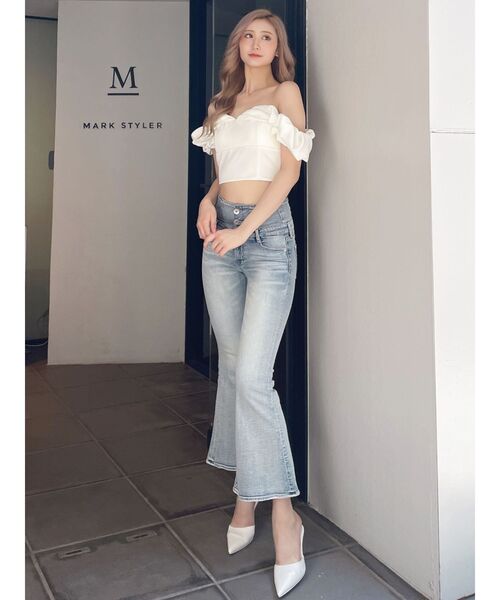 GYDA（ジェイダ）の「オフショルボリュームスリーブブラウス（シャツ/ブラウス・レディース・オフホワイト/ブラック・FREE）」の11枚目の写真