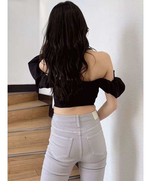 GYDA（ジェイダ）の「オフショルボリュームスリーブブラウス（シャツ/ブラウス・レディース・オフホワイト/ブラック・FREE）」の17枚目の写真