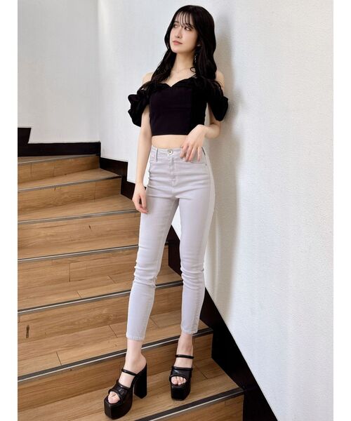 GYDA（ジェイダ）の「オフショルボリュームスリーブブラウス（シャツ/ブラウス・レディース・オフホワイト/ブラック・FREE）」の18枚目の写真