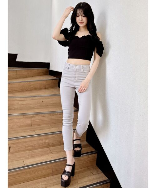 GYDA（ジェイダ）の「オフショルボリュームスリーブブラウス（シャツ/ブラウス・レディース・オフホワイト/ブラック・FREE）」の20枚目の写真