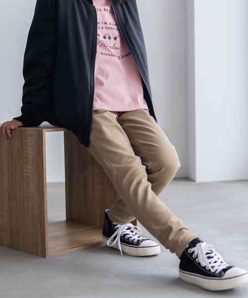NAVY(ネイビー)の「【 キッズ ガールズ 】 NAVY ストレッチ ツイル スキニー ウエストギャザー パンツ のびるモン(その他パンツ・キッズ・ベージュ/ブラック/ブルー・110/120/130/140/150/160)」の4枚目の写真
