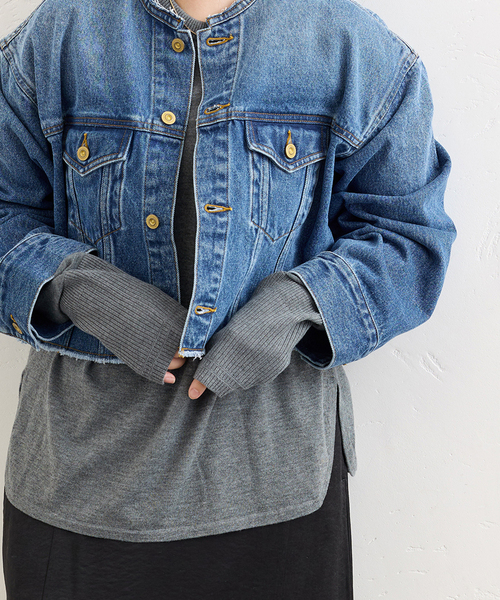 JOURNAL STANDARD（ジャーナルスタンダード）の「ウォッシャブル2WAYヘンリープルオーバー（ニット/セーター・レディース・チャコールグレー/ブラック/ベージュ系その他・FREE）」の10枚目の写真