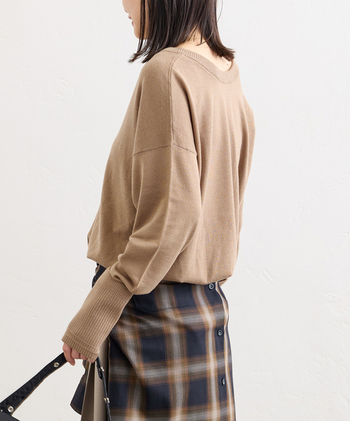 JOURNAL STANDARD（ジャーナルスタンダード）の「ウォッシャブル2WAYヘンリープルオーバー（ニット/セーター・レディース・チャコールグレー/ブラック/ベージュ系その他・FREE）」の13枚目の写真