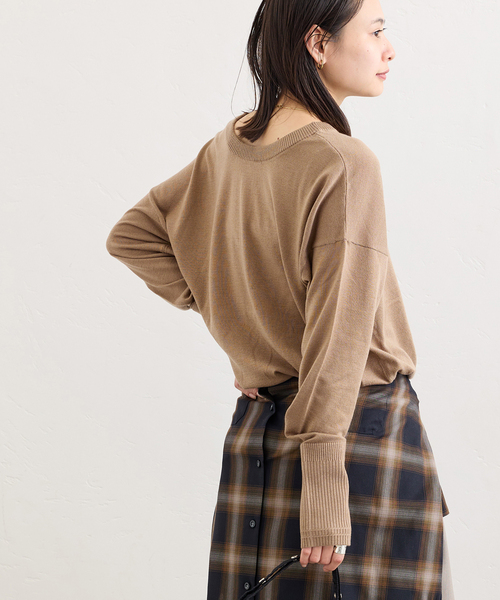 JOURNAL STANDARD（ジャーナルスタンダード）の「ウォッシャブル2WAYヘンリープルオーバー（ニット/セーター・レディース・チャコールグレー/ブラック/ベージュ系その他・FREE）」の16枚目の写真