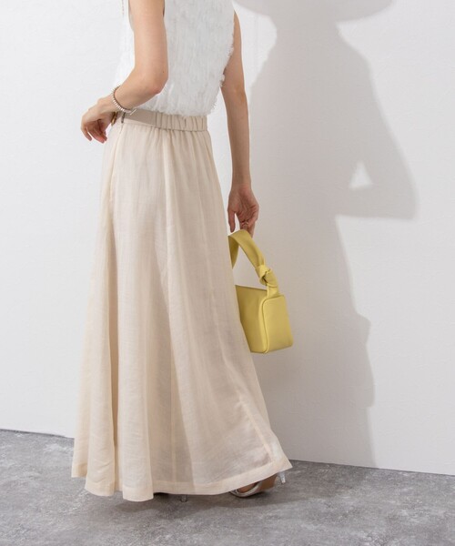 NOLLEY’S Sophi（ノーリーズソフィ）の「ウォッシャブルラミーローンロングスカート（スカート・レディース・ブラック/オレンジ/ベージュ・36/38）」の6枚目の写真