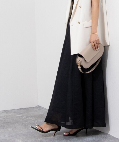 NOLLEY’S Sophi（ノーリーズソフィ）の「ウォッシャブルラミーローンロングスカート（スカート・レディース・ブラック/オレンジ/ベージュ・36/38）」の8枚目の写真