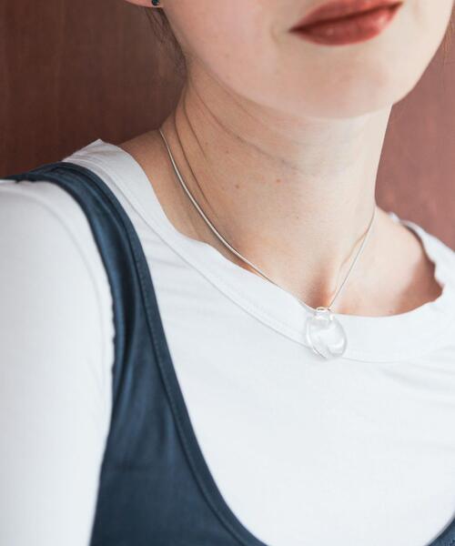 URBAN RESEARCH（アーバンリサーチ）の「decor『デコール』　Roundglass Necklace（ネックレス・レディース・ブラウン系その他/クリア・-）」の4枚目の写真